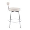 Rhonda - Contemporary Counter Stool (Set of 2) - Chrome / Cream - Image 3
