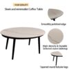 2 Piece Outdoor Patio Furniture, Modern Loveseat Sofa Conversation / Chat Set, Sunbrella Cushions And Oval Coffee Table - Ember Black - Image 6