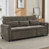 2 In 1 Sofa 3 Seater With Sofa Bed And Reversible Recliner - Dark Gray - Image 6