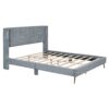 Queen Size Platform Contemporary Bed With Legs - Gray - Image 7