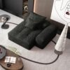 Modern Oversized Modular Sectional Sofa, Sparkling Chenille Fabric Soft Cushion Sofa With 2 Pillows, Diy Combination Tufted Sofa, No Assembly Required - Black - Image 4