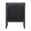 Faux Leather Nightstand, 3 Drawer - Black - Image 8