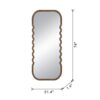 Oversized Wooden Floor Mirror With Unique Frame - Brown - Image 9