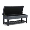 Saxon - Storage Ottoman Bench - Stone Gray - Image 3