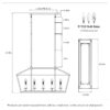 5 Light Farmhouse Kitchen Island Lighting, 5 Light Industrial Linear Chandelier For Dining Room Metal Hanging Pendant Light Fixture For Bedroom Living Room Hallway Conference Room - Matte Black - Image 9