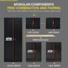 Steel Filing Cabinet With Compartments For Office Use, Storage, File Storage, Archives, And High And Low Cabinets - Black / Red - Image 7