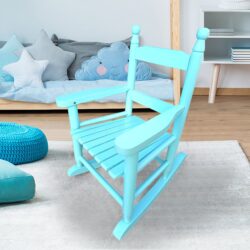 Children's Rocking Chair Indoor Or Outdoor, Suitable For Kids, Durable - Light Blue
