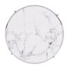 32.48'' Chrome Round Coffee Table With Sintered Stone Top & Sturdy Metal Frame, Modern Coffee Table For Living Room - Silver - Image 8
