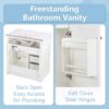 Freestanding 30" Bathroom Vanity With Sink, Soft Closing Door, Tip Out Drawer - White - Image 7
