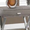 Accent Side Table, Storage Drawer, Contemporary & Modern - Taupe - Image 2