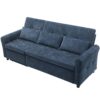 2 In 1 Sofa, 3 Seater Sofa With Sofa Bed And Reversible Recliner - Blue - Image 18