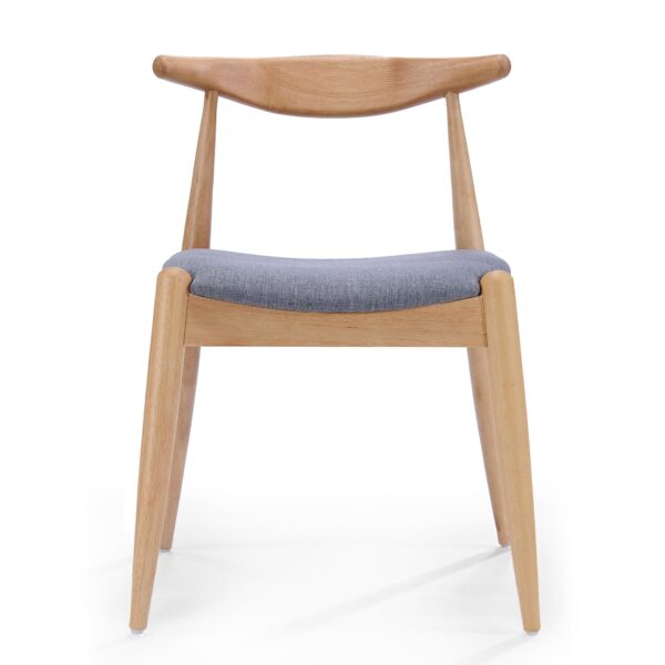 Candescent - Dining Chair With Curved Back And Wood Frame (Set of 2) - Gray