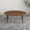 Ada - Mid-Century Modern Style Oval Dining Table - Brown - Image 13