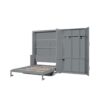 Queen Size Murphy Elegant Wall Bed With Closet - Gray - Image 4
