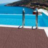 Stone Texture 12" Patio Deck Tiles, Diy - Module Interlocking Decking Tiles Floor Tile, Easy And Quick Installation Court Tiles For Porch Poolside Balcony Backyard 44 Pieces - Red Brown - Image 4