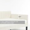 Elena - Twin Upholstered Daybed, Ribbed Tufted Backrest - Beige - Image 6