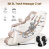 Bosscare - Sl Zero Gravity Massage Full Body Chair With Voice Control Shiatsu Recline - Beige / Gold - Image 4