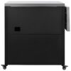 Versatile Outdoor Cabinet With Folding & Expandable Work Surfaces, Ample Storage Space, And Lockable Wheels - Matte Black - Image 24