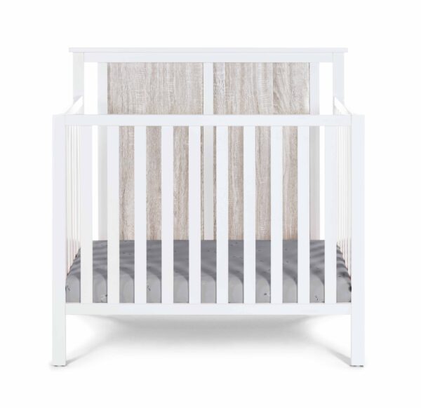 Connelly - Mini Crib With Mattress Pad - White, Rockport Gray