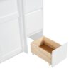 Full Size Murphy Bed With Drawers, Cabinets And USB Ports - White - Image 12