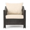 Antibes - 4 Pieces Wicker Chat Set - Brown / Beige - Image 4