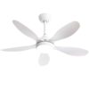 42" Ceiling Fan With Light And Remote Cotnrol 6 Speeds DC Reversible Motor - White - Image 2