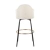 Ahoy - Contemporary Fixed Height Bar Stool Round Footrest (Set of 2) - Cream / Black - Image 5
