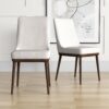 Kate - Mid-Century Modern Dining Chair (Set of 2) - Fabric - White - Image 4