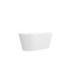 Freestanding Bathtub, Modern & Contemporary Design, Soaking Tub With Toe-Tap Drain In Chrome And Classic Slotted Overflow - Glossy White - Image 9