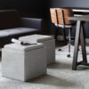 Rockwood - Cube Storage Ottoman With Tray - Cloud Gray - Image 5