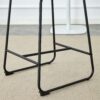 (Set of 2) Modern Minimalist Style Material Bar Stools, Suitable For Kitchen, Bar And Modern Home Design - Black - Image 13