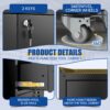 Rolling Metal Tool Storage Cabinet, Lockable Garage Storage Cabinet, Locking Metal Storage Cabinet With Wheels, Rolling Tool Chest, Assembly Required - Black - Image 9