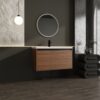 36" Bathroom Vanity Set With Resin Countertop Sink And 2 Doors - Brown - Image 8