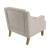 Accent Chair, Living Room Chair, Footrest Chair Set With Vintage Brass Studs, Button Tufted Upholstered Armchair For Living Room, Comfy Reading Chair For Bedroom, Reception Room - Beige - Image 17