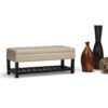 Lomond - Storage Ottoman Bench - Satin Cream - Image 9