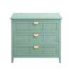 3 Drawer Cabinet For Bedroom, Living Room, Or Study, American Furniture - Light Green - Image 8