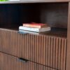 Lola - Mid-Century Modern Nightstand 2 Drawer Bed Side Table - Dark Brown - Image 13