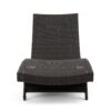 Mysticism Outdoor Chaise Lounge With Adjustable Backrest And Foldable Legs - Brown Multi - Image 6