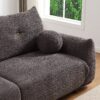 Lamb's Wool 2 Seater Cushion Sofa Comfortable Sofa For Living Room Bedroom And Other Casual Spaces Lamb's Wool Sofa With 2 Cushions And 2 Ball Pillows (Set of 2) - Gray - Image 12