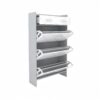High Glossy Doors Shoe Rack 3 Doors Shoe Cabinet With 2 Drawers - Medium Gray - Image 9