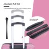 Luggage 4 Piece Lightweight Suitcase With Rotating Wheels, 24" And 28" With Tsa Lock, (16/20/24/28) - Pink - Image 6