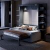 Queen Size Murphy Bed Space Saving Wall Bed With Sofa - Gray - Image 13
