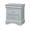 Louis Philippe - 4 Piece Queen Bedroom Set Bed (No Mirror) - Silver Gray - Image 6