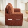 360 Degree Swivel Chair Accent Barrel Armchair With Side Pockets - Red - Image 14