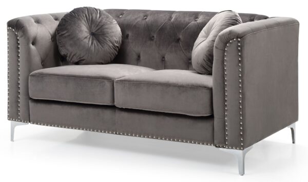 Contemporary Loveseat - Dark Gray