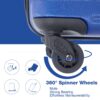 3 Piece Luggage Sets Pc Lightweight & Durable Expandable Suitcase With Two Hooks, Spinner Wheels, Tsa Lock, (21/25/29) - Dark Blue - Image 9