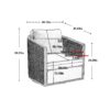 Swivel Barrel Chair, Comfy Round Accent Sofa Chair For Living Room, 360 Degree Swivel - Brown - Image 3