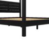 King Canopy Bed Frame Modern Minimalist Boho - Black - Image 3