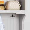 Modern 3 In 1 Hallway Hall Tree With Storage Drawers, Coat Rack, Shoe Rack Bench, And Cushion - Gray - Image 12