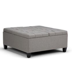 Harrison - Coffee Table Storage Ottoman - Dove Gray